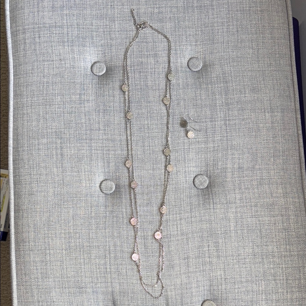 Elegant Silver Necklace with Disc Accents
